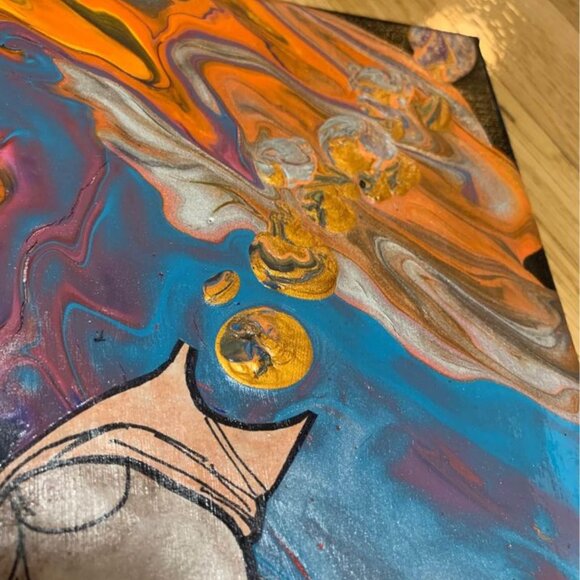 10x10 Original Painting on Stretched Canvas - Picture 3 of 7